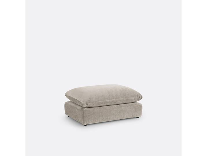 LA REDOUTE Pouf modulable, velours épais, MALO 1 Place Marron Taupe, Made in France
