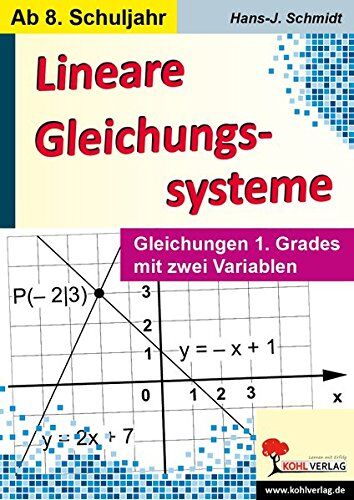 Schmidt, Hans J - Lineare Gleichungssysteme: Gleichungen 1. Grades mit zwei Variablen - Preis vom 30.09.2026 09:01:18 h