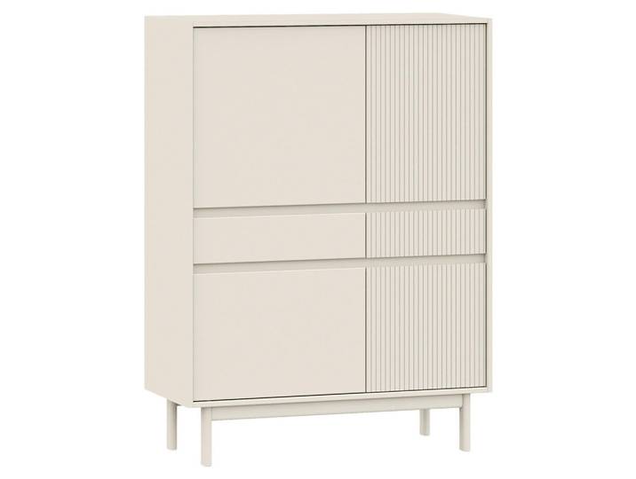 Livetastic Highboard Canva, Kaschmir, Holz, Pinie,Kiefer,Kiefer, massiv, 4 Fächer, 2 Schublade(n) Schubladen, 102x136x42 cm, Holzmöbel, Kleinmöbel Holz, Holzkommoden, Highboards Holz