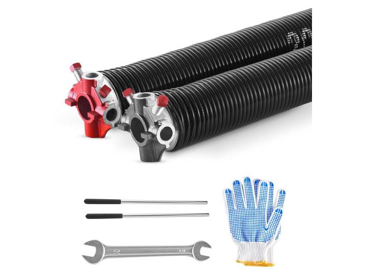 VEVOR Ressort de torsion pour porte de garage (φ5\,26 x φ50\,8 x 618 mm) 16000 cycles\, revêtement noir\, à remplacer\, ressort de porte de garage