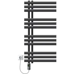 BADHEIZKÖRPER elektrisch Iron EM 500x1000 mm Anthrazit mit Heizstab 600W Digital