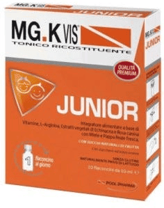 Pool pharma Mg.K Vis Junior Integratore Tonico Ricostituente 10 Flaconcini