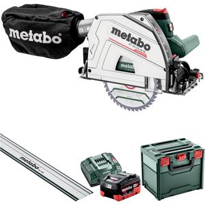 Metabo Tauchsäge KT 18 LTX 66 BL Set, 691172810, 18 V /8,0 Ah, Schnittleistung 66 mm, 2 Akkus & Schiene