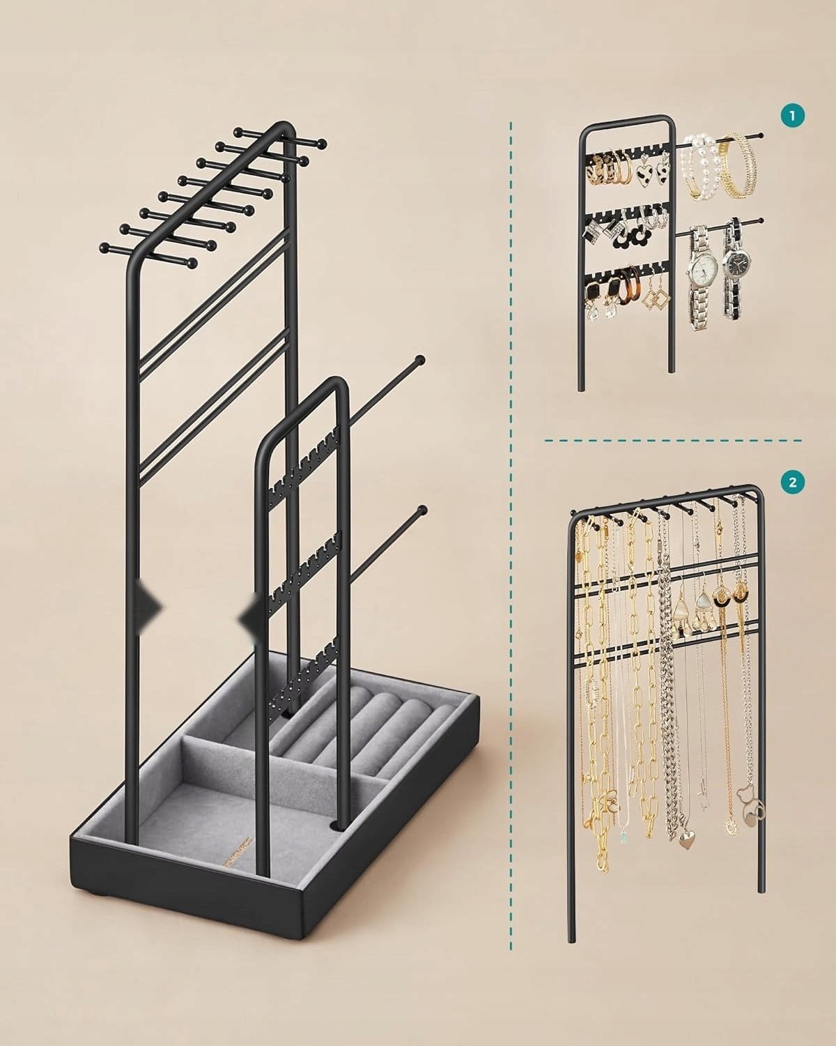 Sieraden organizer voor kettingen, armbanden en oorbellen