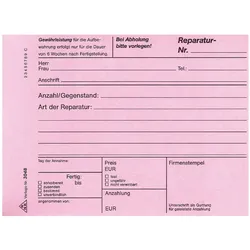 Roth, Formular, Reparaturblock