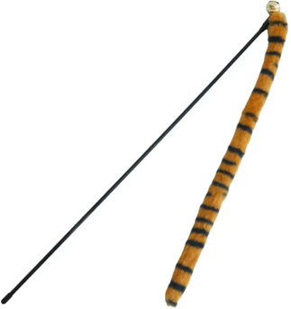 Inspire Picks WiggleTail Cat Teaser Wand Plush Worm Toy With Bell For Interactive Play & Teething Fun dark Khaki