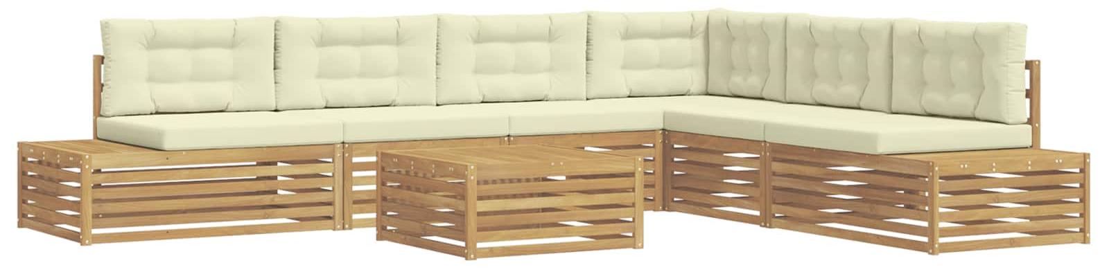vidaXL 8 stk. Outdoor-Sofagarnitur Weiß