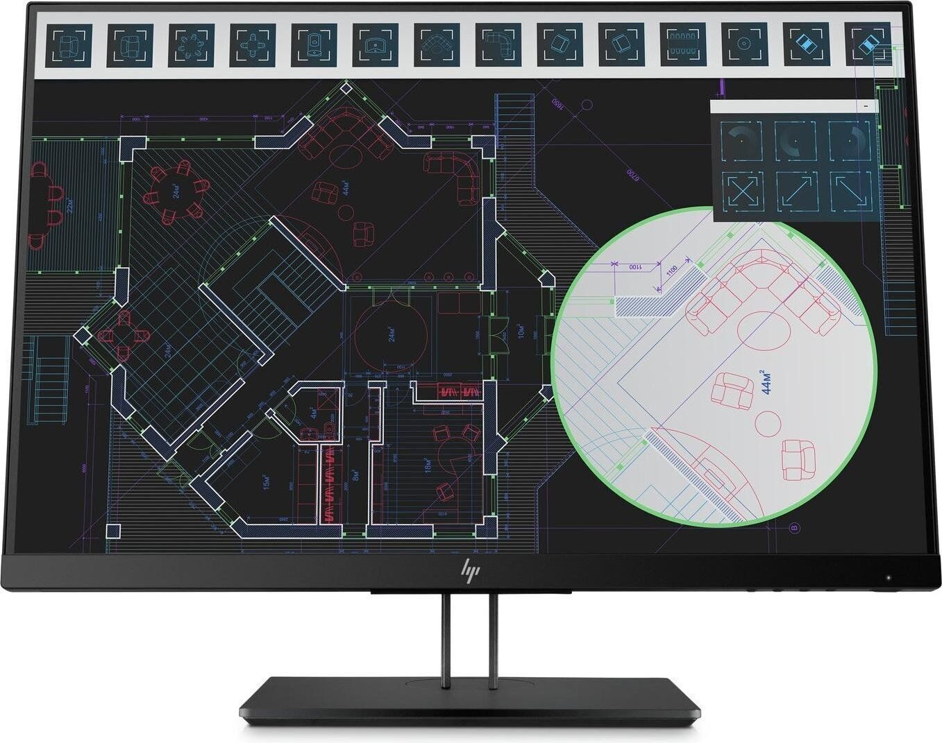 HP Z24i G2   24"   pied inclus   Noir - Refurbished