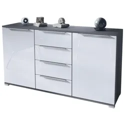 SIDEBOARD Linio Weiß Hochglanz
