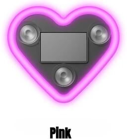 Inspire Essentials Solar Heart LED Car Window Decoration Light pink