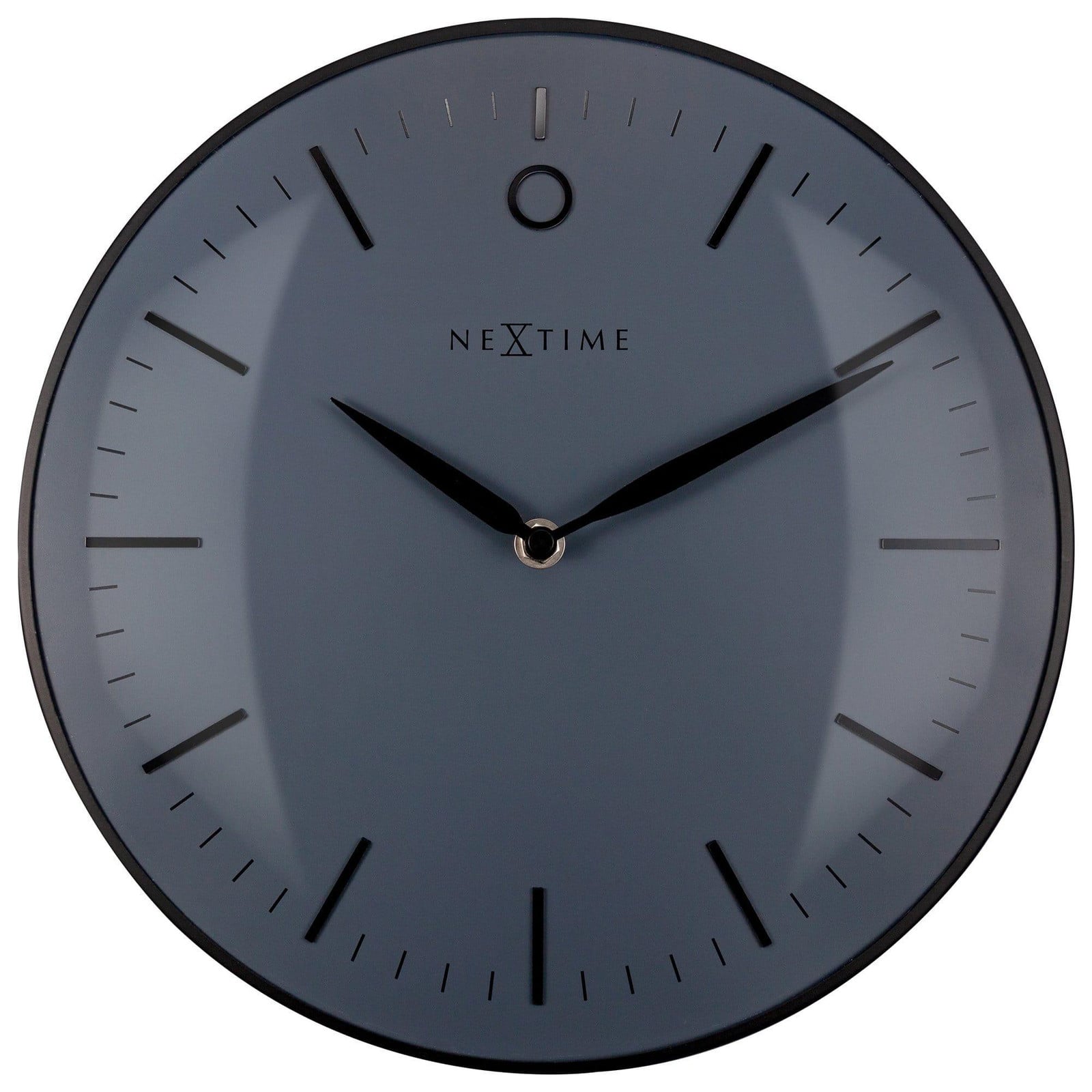 NeXtime Small Glamour Wandklok - Rond - Zwart - Metaal en Glas