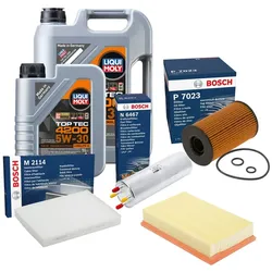 Inspektionspaket Bosch Wechselset Liqui Moly 5W-30 VW CALIFORNIA T6 Camper