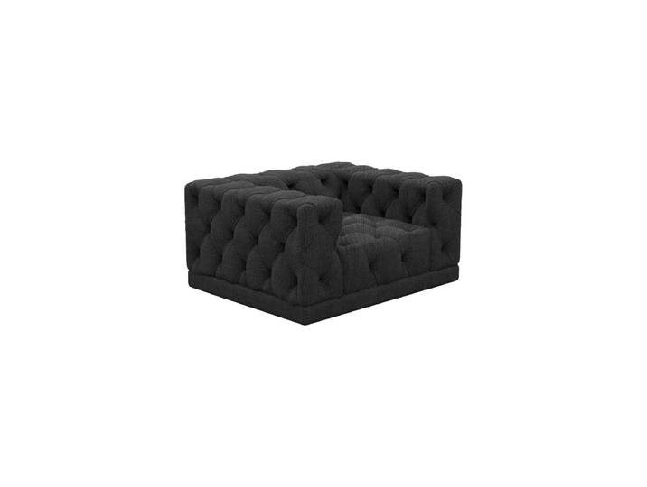 Design Loungesessel „Malika“ mit Strukturstoff-Bezug Strukturstoff Schwarz BLOOMINGLOFT Collection