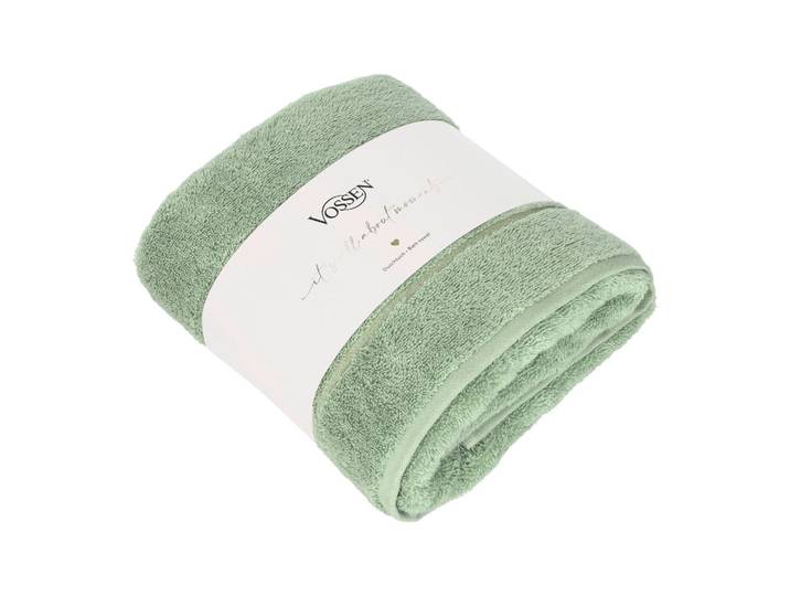 Vossen Duschtuch Shiny Times, Grün, Uni, 67x140 cm, saugfähig, hochwertige Qualität, Heimtextilien, Badtextilien, Duschtücher