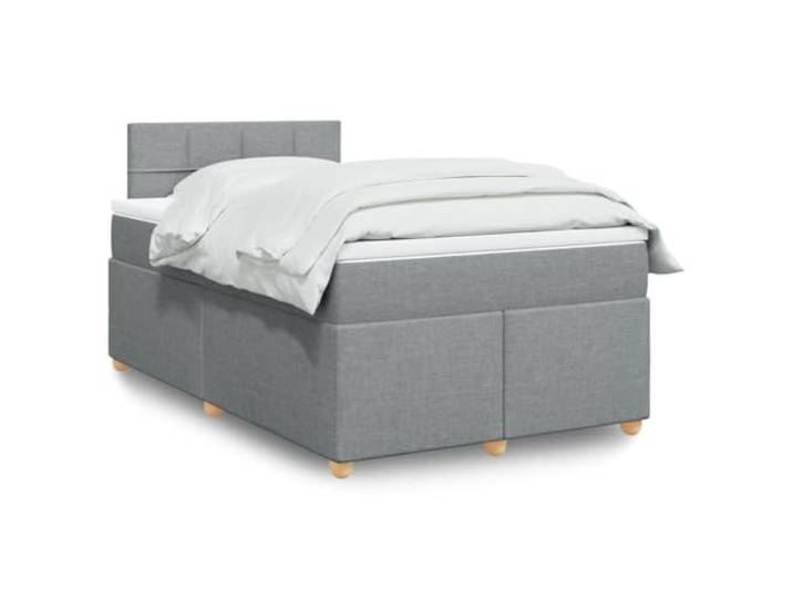 RJPLMFV Lattenrost mit Matratze, Stoff, Hellgrau, 120 x 200 cm Individuelle Taschenfedern, abnehmbarer Bezug, waschbar, individuelle Unterstützung, reduziert Bewegungen