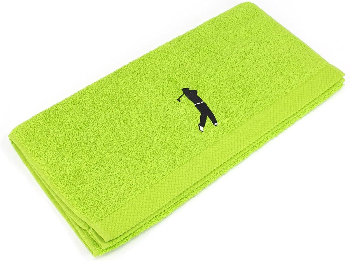 Badhanddoek Pure Golf Borduurwerk - Pistache Groen - 50 x 100 cm