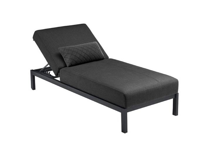 Kettler Pure Silver-Line Gartenliege Aluminium/Sunbrella Dunkelgrau