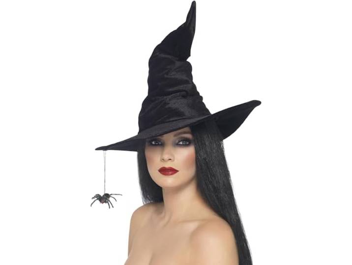 Halloween! Smiffys hoed heks, zwart, met spin