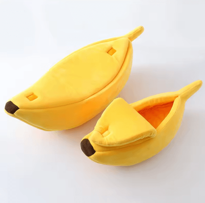 Inspire Picks Banana Shaped Cat Bed House For Cozy Comfort & Playful Style ellow 1pc l 65x25x18cm