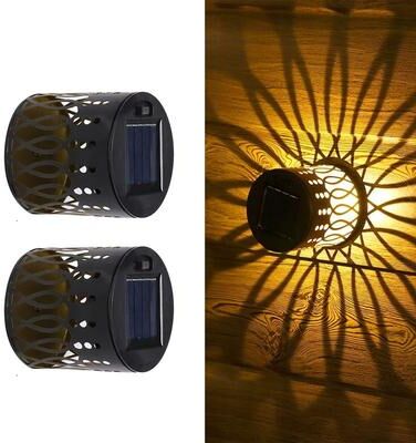 Uplift Picks Solar Outdoor Wall Projection Light For Stylish Garden Landscape Ambiance Decor a (2 Pcs)