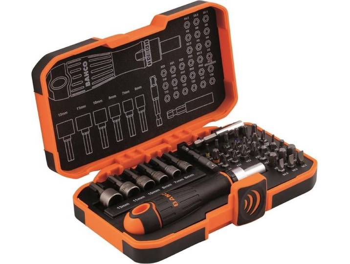 Bahco 59/S36BCR Ratelschroevendraaier ¼ ”en bitset\, 36-delig