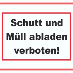 HB-Druck Schutt und Müll abladen verboten Schild A1 (594x841mm)