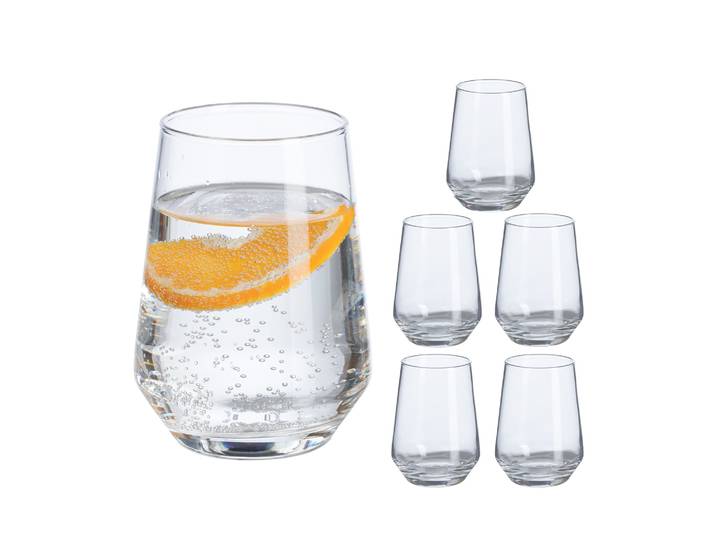 Trinkgläser 6er-Set 390ml Transparent