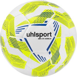 uhlsport Fußball 350 Lite Addglue, 100177001, Größe 5, 350 Gramm, weiß/gelb/blau, Spiel- & Trainingsball