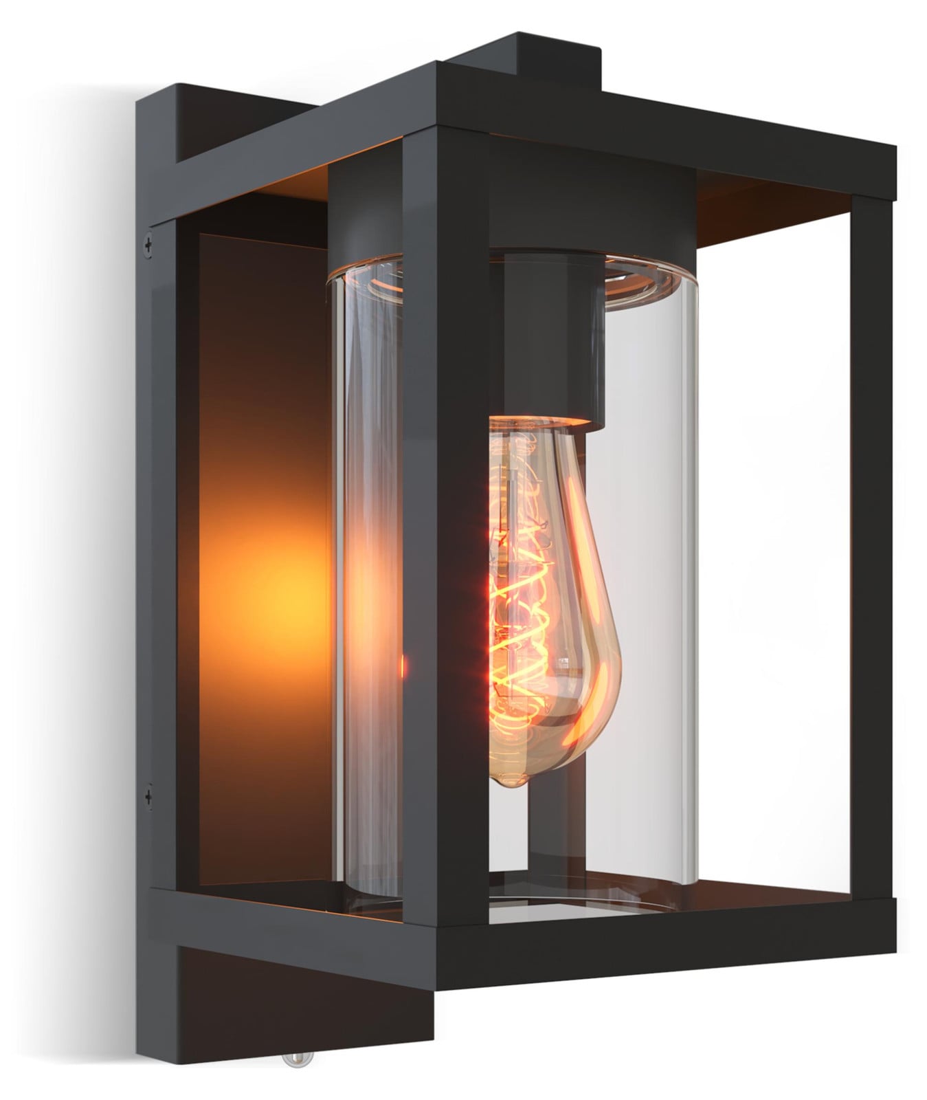Calex Wandlamp Buiten Zwart met Lichtsensor en Dimfunctie
