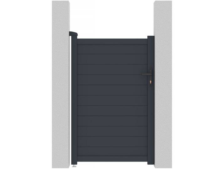 Portillon aluminium Marc - 101.2 x 155.9 cm - Gris
