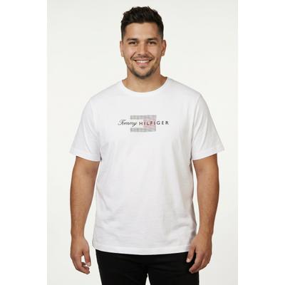 T-Shirt, Herren, Gr. 5XL, weiß, Jersey, Obermaterial: 100% Baumwolle, TOMMY HILFIGER BIG & TALL, normal normal, Rundhals, Shirts T-Shirt, aus Jersey mit Flag-Grafik, Große Größen