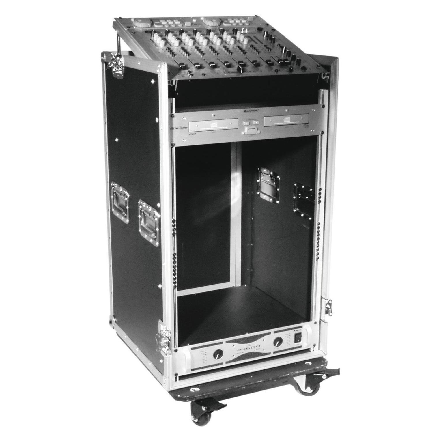 Roadinger Spezial-Kombi-Case Profi, 17 HE, rollbar (19" Case) (30110000)