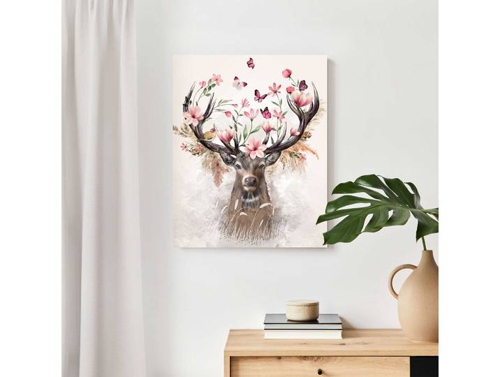 Deco-Panel REINDERS Sweet Deer , rosa (farbe bild(er): rosa), B:40cm H:50cm T:2cm, Holzwerkstoff, Bilder, Deco-Panel