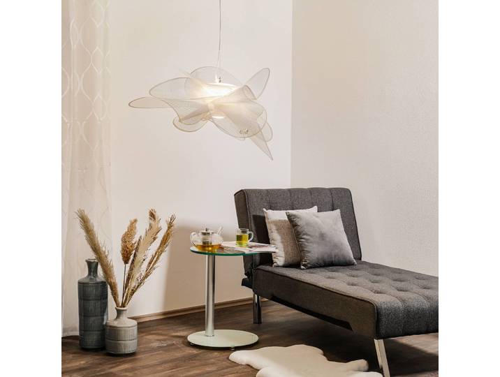 Slamp Designer Hängelampe La Belle Étoile, dimmbar, weiß / opal, für Wohn- / Esszimmer, Kunststoff, Design, Pendelleuchte