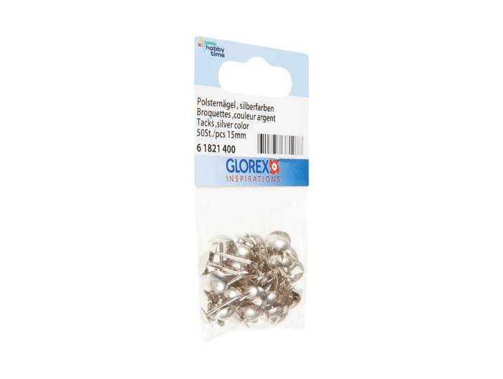 Glorex Polsternägel Silber 15 mm 50 Stück