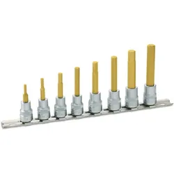 Steckschlüsseleinsatz Satz 8801/8H ∙ 3/8 Zoll (10 mm) Vierkant hohl ∙ Innen Sechskant Profil ∙ 8-teilig ∙ 3 – 10