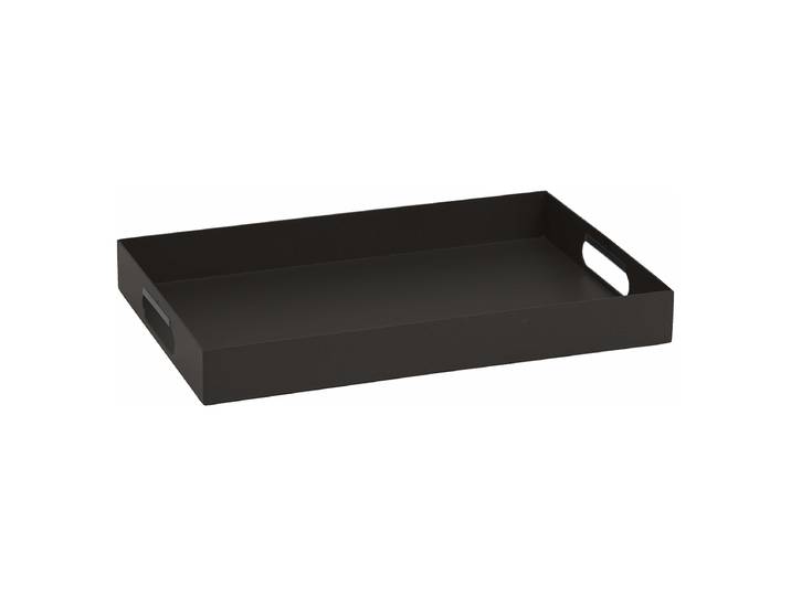 Stern Tablett ca. 60x40x7 cm Aluminium schwarz matt
