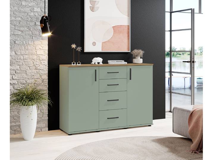 Commode 120 cm avec 2 portes 120 x 84 x 35cm Vert