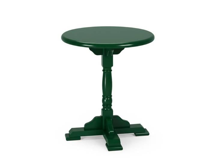 Grüner Holztisch 70cm mit Sockel