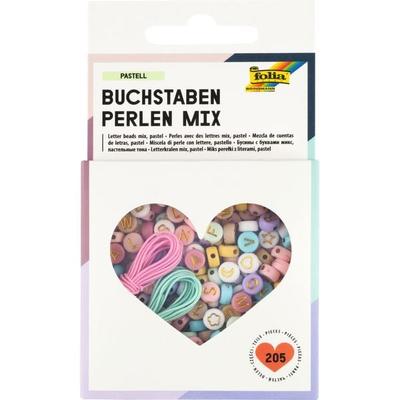 FOLIA® Buchstaben-Perlenset Mix, Pastell