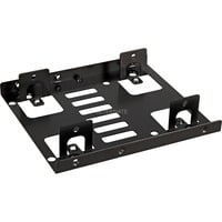 Einbaurahmen 3.5" > 2 x 2.5" HDD schwarz