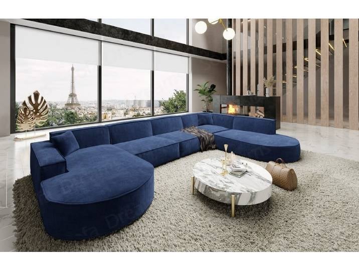 Wohnlandschaft Alegranza U-Form aus Stoff