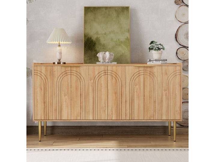 Buffet moderne et simple - buffet armoire de rangement salon ensemble - 140L x 38B x 75H(cm)