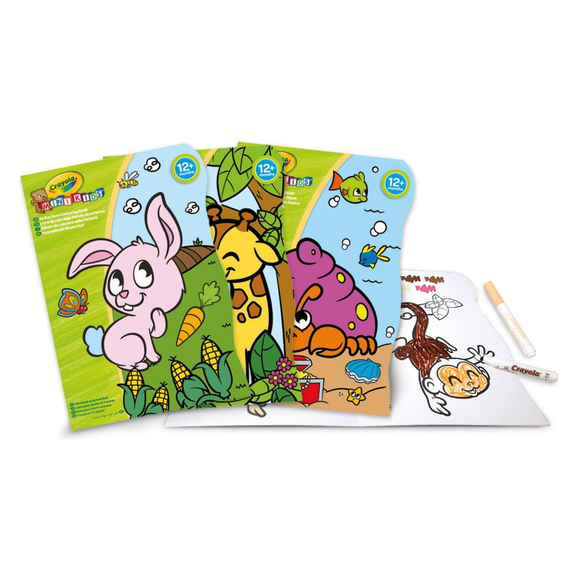 Crayola Malbücher mit Ausschnitten - 3 verschiedene Motive - Mini Kids (77251365)