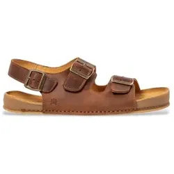 El Naturalista Unisex. 260011156005_012 Braune Ledersandalen N6001 (45), Wohnung, Schnalle, Lässig