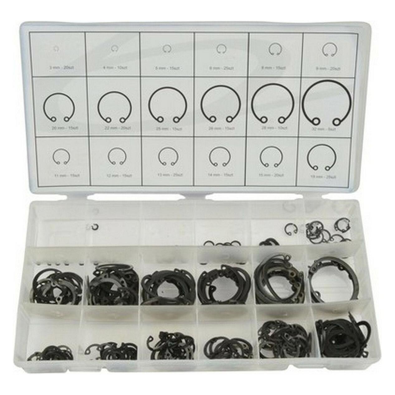 GEKO Sicherungsring-Satz 300 Stück, Durchmesser 3-32 mm (37-G02803)