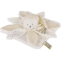 Doudou et Compagnie, Schmusetuch, Schmusetuch Bär Blüte gold 25cm (25 x 23 cm)