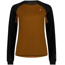 Mons Royale Tarn Merino Damen Langarmshirt Caramel / Black Gr. S