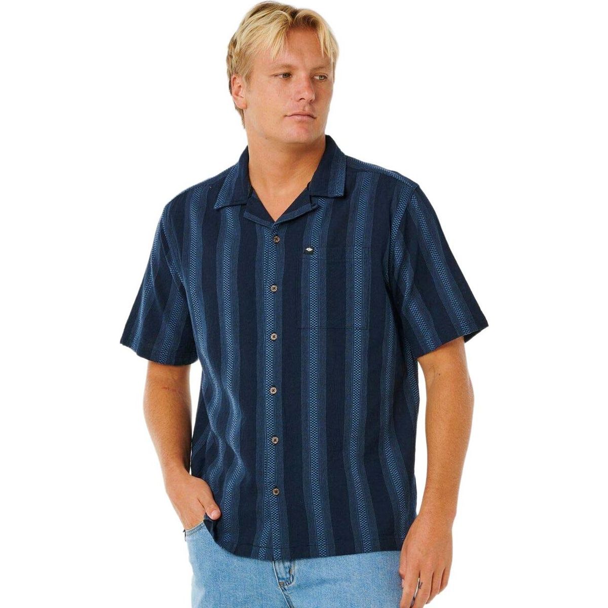 RipCurl Classic Surf Weaver Short Sleeve Shirt dark navy (0291) L 06RMSH-0291-L