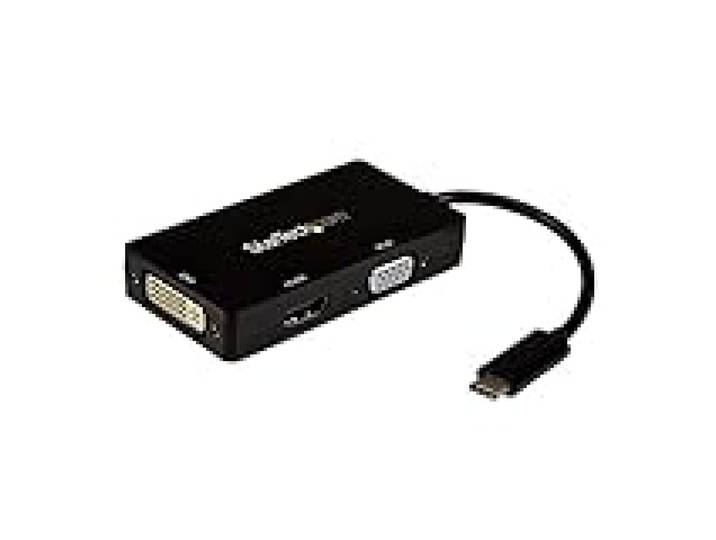 StarTech Adaptateur USB-C vers HDMI/VGA/DVI, 4K (CDPVGDVHDBP)